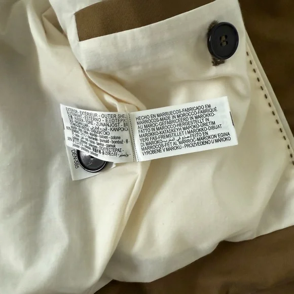 Zara Women's cotton oversized short trench in Tan SZ M( 46”B) NWT - Picture 11 of 11